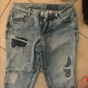 Distressed Blue Jeans for Men